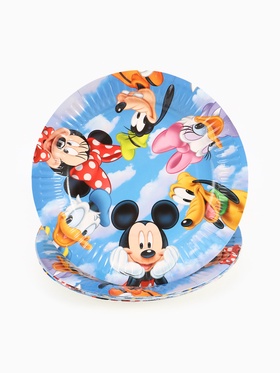 Тарелка одноразовая бумажная 18 см, набор 10 шт., Друзья