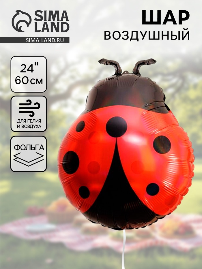 Воздушный шар фольгированный 24 «Божья коровка»
