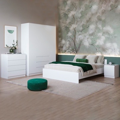 УЦЕНКА Спальный гарнитур Мадера, Шкаф 4 ств, Кровать 160х200, Комод, тумба прикроватная 2 шт 1097788