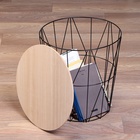 УЦЕНКА Столик журнальный «Корзинка», чёрный, 40×40.5 см - Фото 3