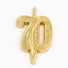 УЦЕНКА Свеча для торта цифра "Юбилейная" 70, золотая, 9,7 см, 10977937