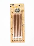 УЦЕНКА Свечи в торт "Ройс", 6 шт, высокие, 13 см, шампань металлик - Фото 2