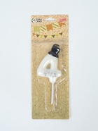 УЦЕНКА Свеча для торта "Джентельмен", цифра "4", белая - Фото 5