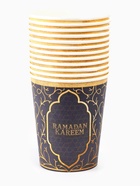 Посуда бумажная одноразовая Ramadan, синий, на 12 персон - Фото 5