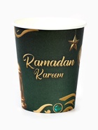 Посуда бумажная одноразовая Ramadan Kareem, зелёный, на 12 персон - Фото 2