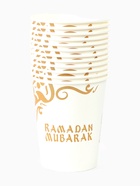 Посуда бумажная одноразовая Ramadan Mubarak, белый, на 12 персон - Фото 5