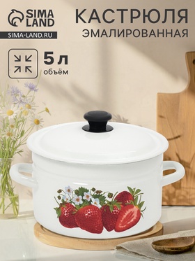 {{photo.Alt || photo.Description || 'УЦЕНКА Кастрюля эмалированная, 5 л, d=23.5 см, с крышкой, цилиндрическая, белая'}}