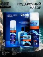 УЦЕНКА Подарочный набор Gentle: пена для бритья, 200 мл + лосьон после бритья, 100 мл - Фото 1