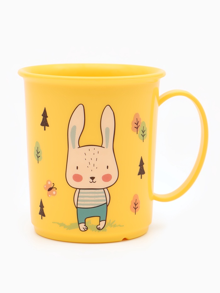 Кружка детская с декором 180 мл., жёлтая - Фото 1