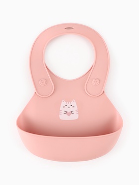 Нагрудник детский, светло-розовый