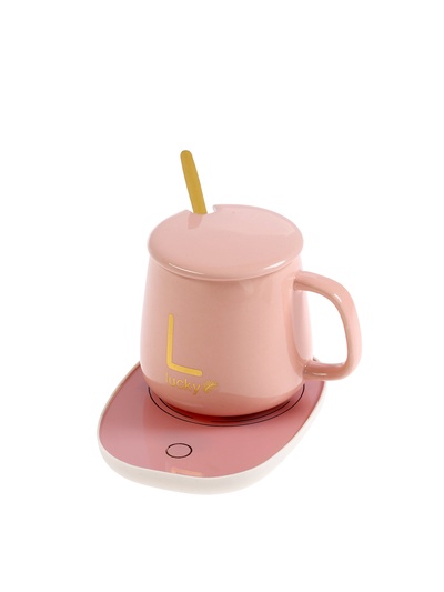 УЦЕНКА Кружка с подогревом LSK-1501, от USB, 16 Вт, розовая