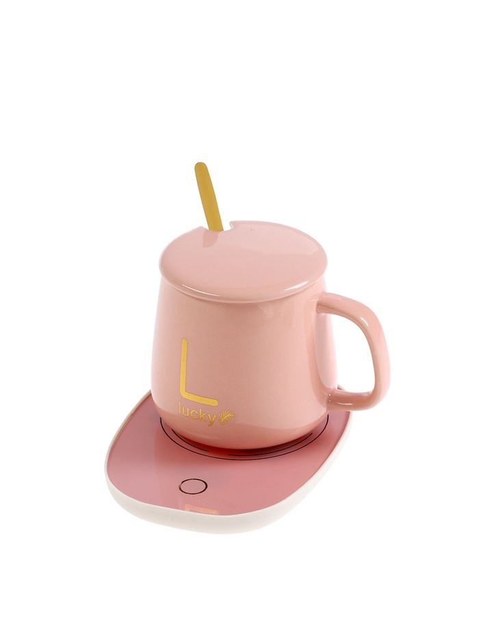 УЦЕНКА Кружка с подогревом LSK-1501, от USB, 16 Вт, розовая - Фото 1