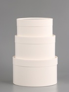 Набор подарочных коробок 3 в 1, завальцованные, белый, 20×12 - 18×10 - 16×8 см 10956949