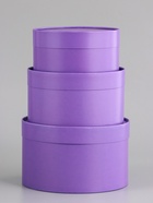 Набор подарочных коробок 3 в 1, завальцованные «Лавандовый», 20×12 - 18×10 - 16×8 см - фото 65463112