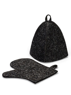 Набор для бани 2 предмета, однотонные: шапка, рукавица, МИКС 10971803