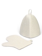 Набор для бани 2 предмета, однотонные: шапка, рукавица, МИКС - Фото 8