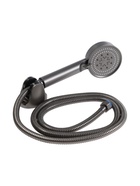 УЦЕНКА Смеситель для ванны ZEIN Z3856, однорычажный, душевой набор, лейка 5 режимов, графит 10978454