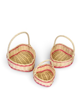 Набор корзин, 3 шт, 22х20х12, 20х18х10, 16×14×8 см, лоза, кукуруза 10970337