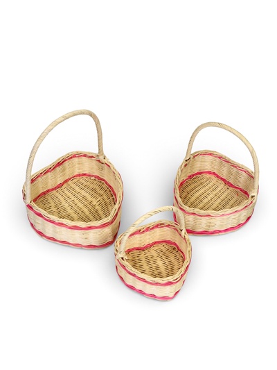 Набор корзин, 3 шт, 22х20х12, 20х18х10, 16×14×8 см, лоза, кукуруза