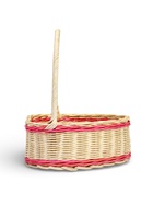 Корзина плетёная, в форме сердечка, набор 3 шт., лоза, кукуруза, с розовой полоской - фото 67928370