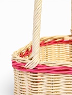 Корзина плетёная, в форме сердечка, набор 3 шт., лоза, кукуруза, с розовой полоской - фото 67928371