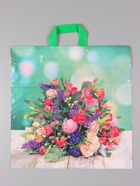 Пакет «Цветочная композиция», полиэтиленовый с петлевой ручкой, 45?45 + 3 см, 60 мкм (комплект 25 шт) - фото 65463125