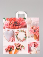 Пакет «Романтичная роза», полиэтиленовый с петлевой ручкой, 45×45 + 3 см, 60 мкм 10962395