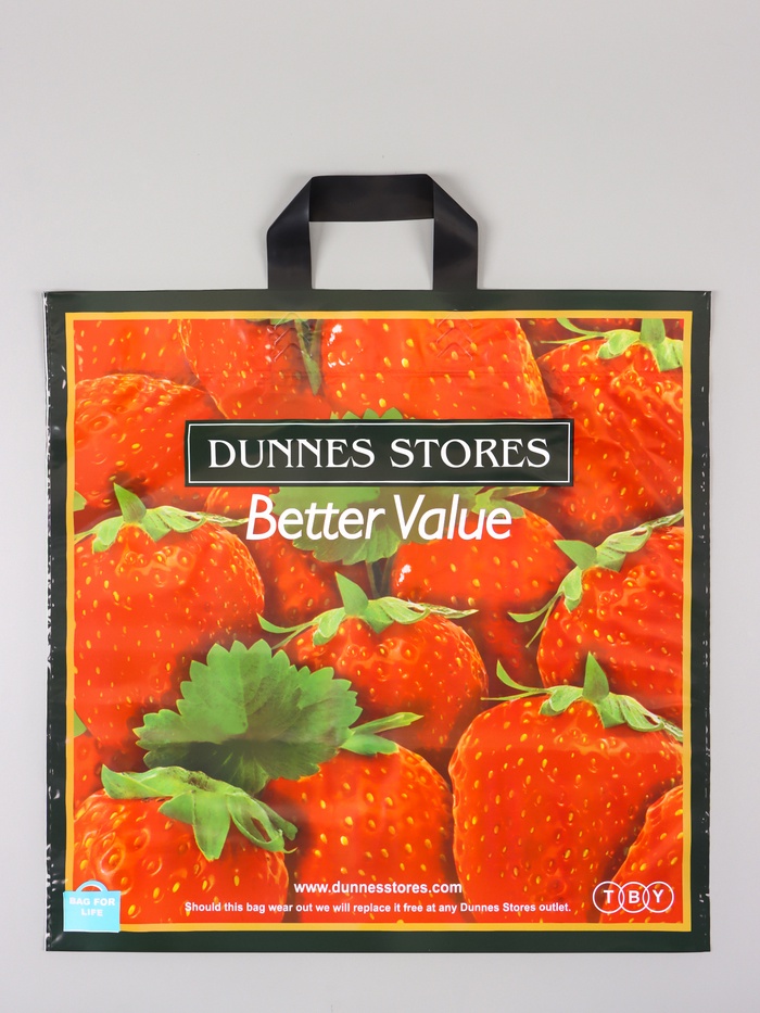 Пакет «Клубника», полиэтиленовый с петлевой ручкой, 45×45 + 3 см, 60 мкм - Фото 1