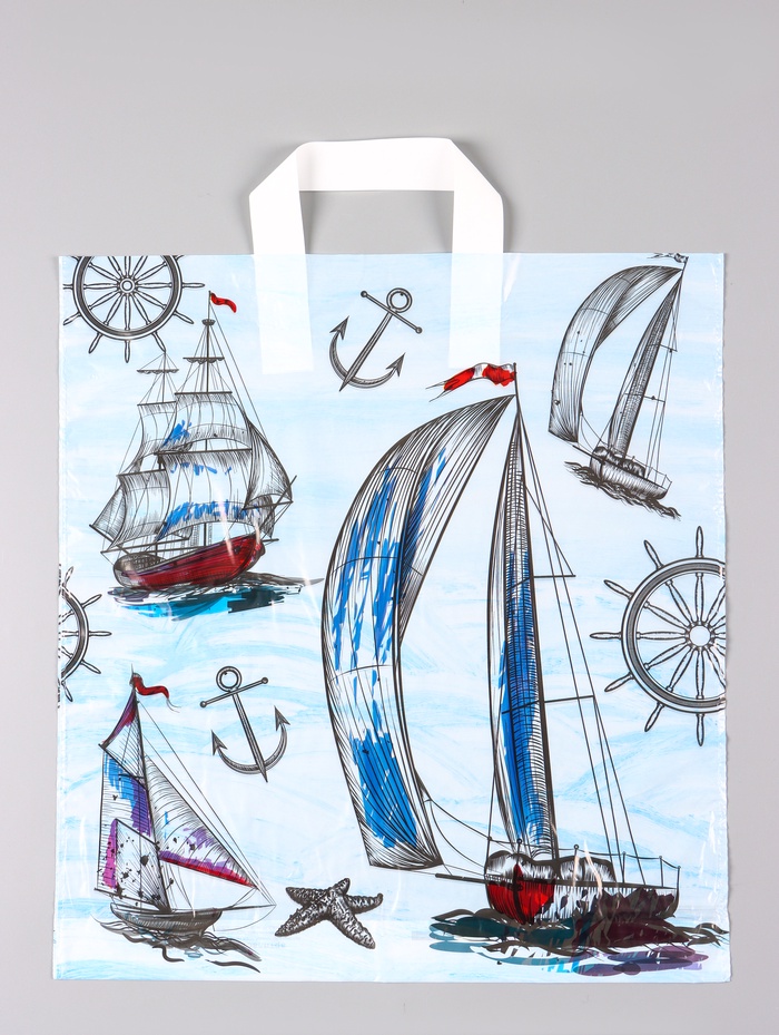 Пакет «Парус», полиэтиленовый с петлевой ручкой, 38×42 + 3 см, 37 мкм - Фото 1