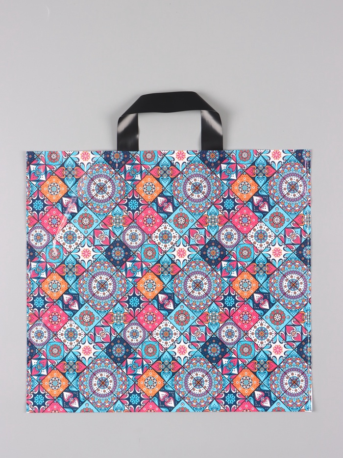 Пакет «Калейдоскоп», полиэтиленовый с петлевой ручкой, 38×34 + 3 см, 70 мкм - Фото 1