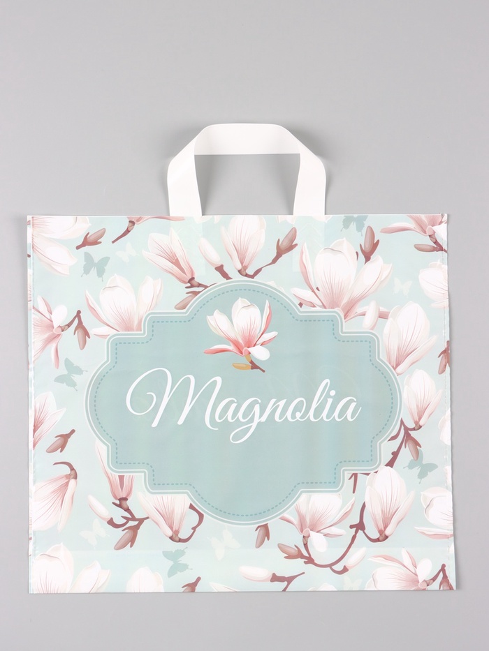 Пакет «Магнолия», полиэтиленовый с петлевой ручкой, 38×34 + 3 см, 70 мкм - Фото 1