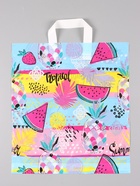 Пакет «Тропические фрукты», полиэтиленовый с петлевой ручкой, 38×42 + 3 см, 37 мкм 10962423