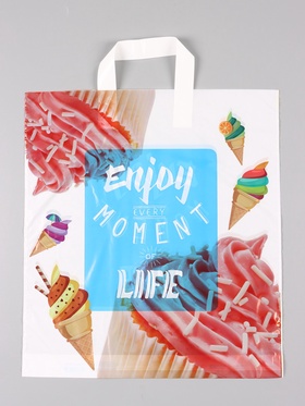 Пакет «Сладкая жизнь», полиэтиленовый с петлевой ручкой, 38×42 + 3 см, 37 мкм 10962424