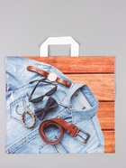 Пакет «Мужской акцент», полиэтиленовый с петлевой ручкой, 40×36 + 3 см, 110 мкм 10962429