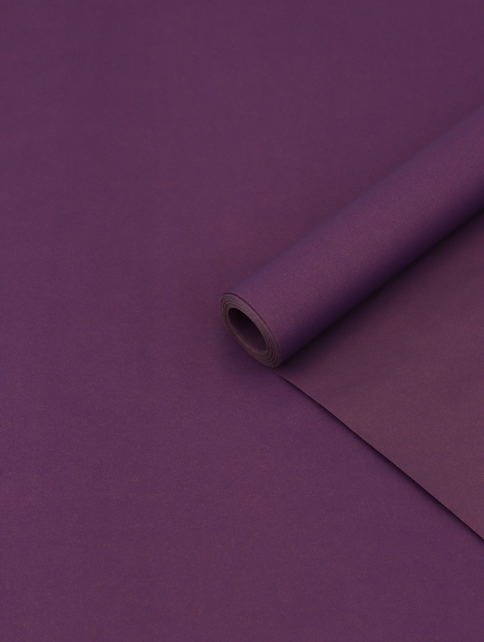 Бумага упаковочная крафт, двусторонняя, фиолетовый 0,68 х 10±5% м