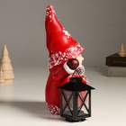 УЦЕНКА Подсвечник керамика «Малыш в красном наряде, с фонарём» 17×11×28 см 10978558