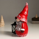 УЦЕНКА Подсвечник керамика «Малыш в красном наряде, с фонарём» 17×11×28 см 10978558