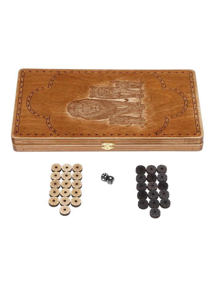 Нарды деревянные «Львиная семья», 37×20 см - Фото 1