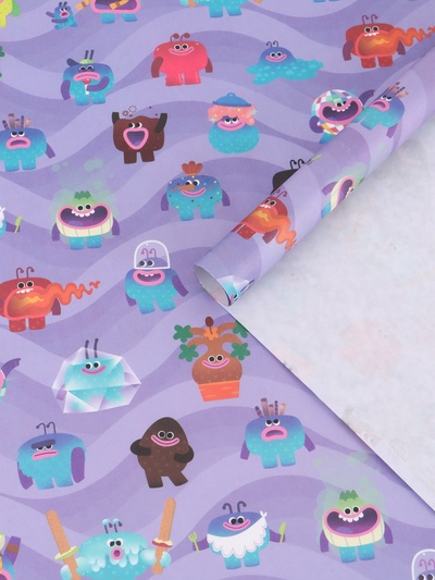 Бумага упаковочная крафтовая «Ум и Хрум», 50×70 см