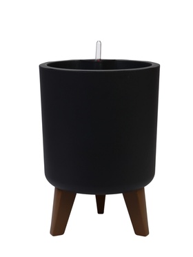 Кашпо на ножках с автополивом 11 л d25 см h_см графитовый ФЛОРИАН 10970947