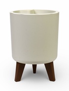 Кашпо для цветов «Флориан», 19 л, d=30 см, h=44.7 см, пластиковое, с автополивом, на ножках, белое  (артикул 10970948)  большой выбор товаров оптом и в розницу по низким ценам с доставкой