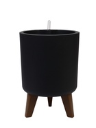 Кашпо на ножках с автополивом 19 л d30 см h_см "Флориан",  графитовый 10970949