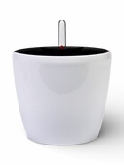 Кашпо для цветов «Анфа», 1.8 л, d=15 см, h=13.5 см, пластиковое, с автополивом, со вставкой, белое - Фото 1