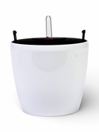Кашпо для цветов «Анфа», 1.8 л, d=15 см, h=13.5 см, пластиковое, с автополивом, со вставкой, белое  (артикул 10970953)  большой выбор товаров оптом и в розницу по низким ценам с доставкой