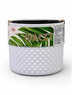 Кашпо для цветов «Фасет», 2 л, d=15 см, h=14 см, пластиковое, с автополивом, со вставкой, белое 10970954