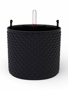 Кашпо для цветов «Фасет», 2 л, d=15 см, h=14 см, пластиковое, с автополивом, со вставкой, серое  (артикул 10970955)  большой выбор товаров оптом и в розницу по низким ценам с доставкой