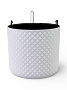 Кашпо для цветов «Фасет», 3.5 л, d=18 см, h=16.5 см, пластиковое, с автополивом, со вставкой, белое - Фото 2