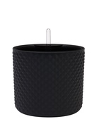 Кашпо с автополивом и вставкой 3,5 л d 18 см h_см графитовый ФАСЕТ 10970957