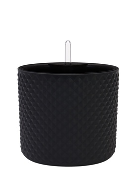 Кашпо с автополивом и вставкой 3,5 л d 18 см h_см графитовый ФАСЕТ 10970957