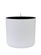 Кашпо с автополивом и вставкой 13,5 л d 28 см h_см белый ФАСЕТ 10970961